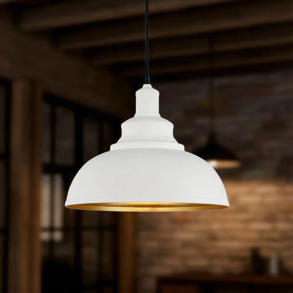 Lampa wisząca Ekerö z metalowym kloszem do salonu, jadalni lub kuchni Lampy24